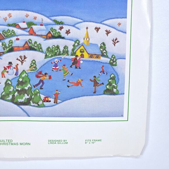 Vintage Sunset Stitchery “Quilted Christmas Morn” Kit 2101 Holiday‎ Scene 8×10 – - Picture 12 of 13